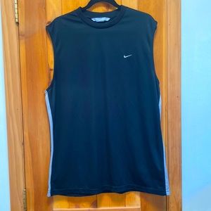 Nike Athletic Tank, Black/Silver, Men’s Medium